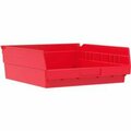 Akro-Mils Shelf Storage Bin, Plastic, Red, 12 PK 30170RED